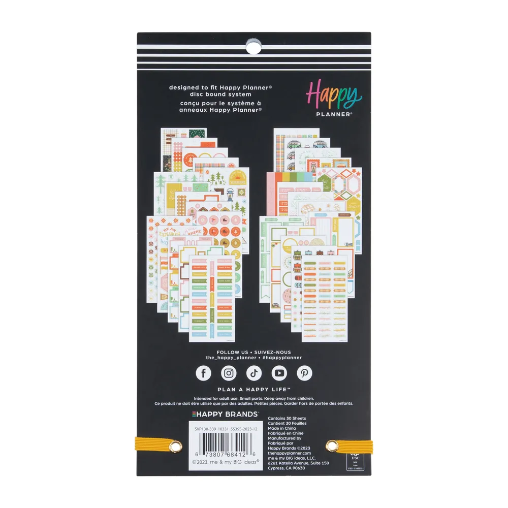 Happy Planner Camp Nostalgia stickers décoratifs 980 pièces