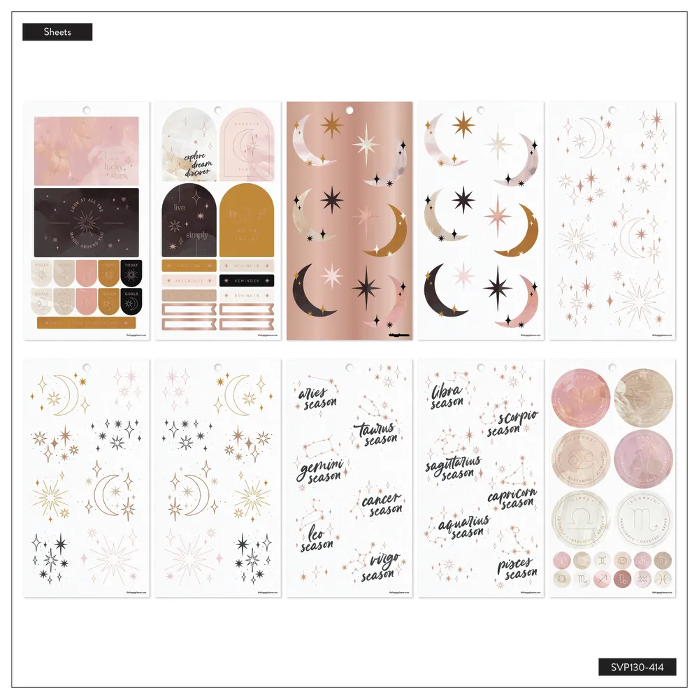 Happy Planner Everyday Magic lot stickers Big céleste