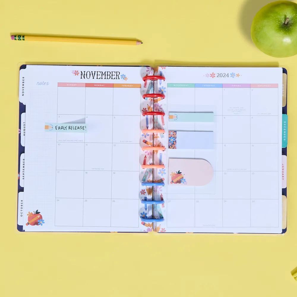 Happy Planner Classroom Brights Teacher agenda enseignant 12 mois
