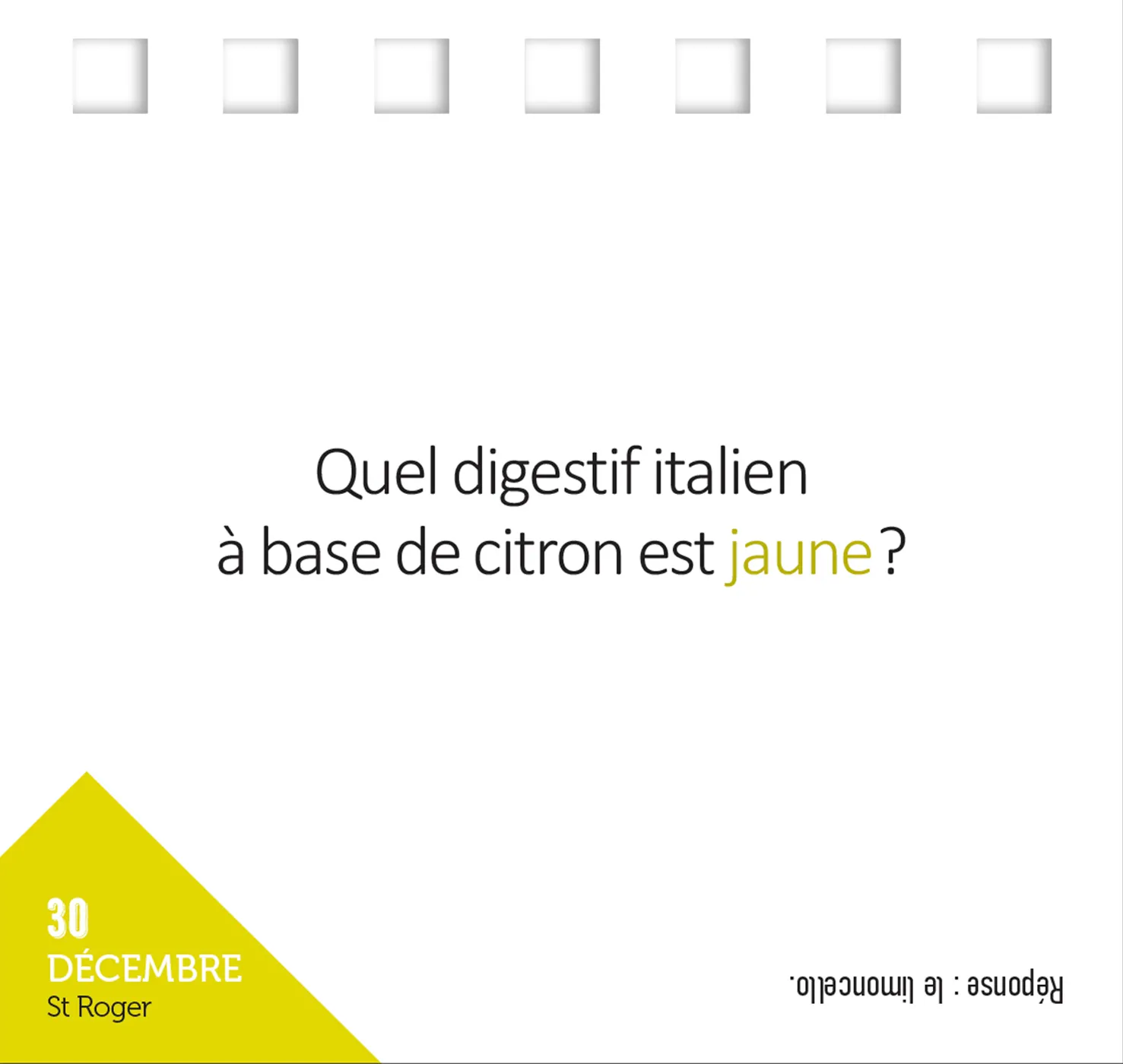 Frigobloc 365 jours en or calendrier citations doré