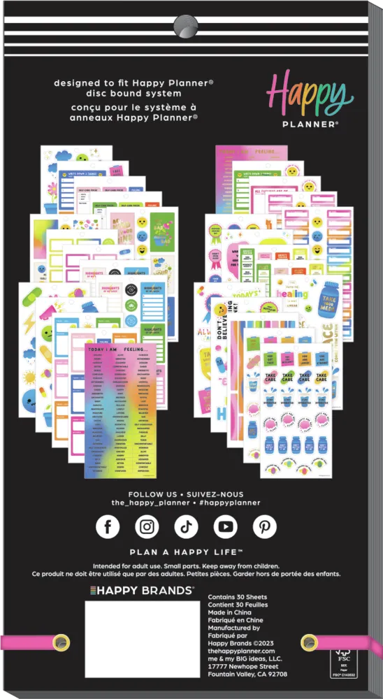 Happy Planner Take Care of You stickers Value Pack 688