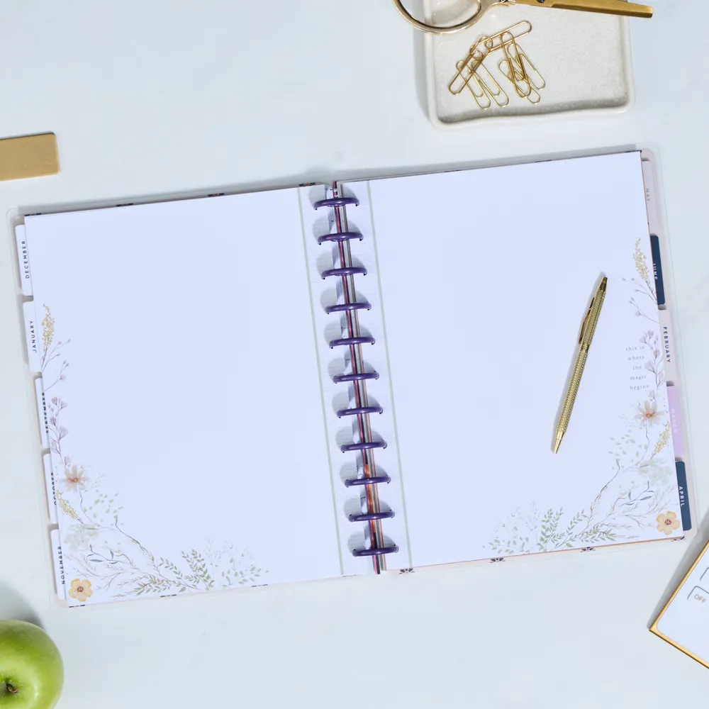 Happy Planner Reading in the Garden recharge Big pointillée 40 feuilles