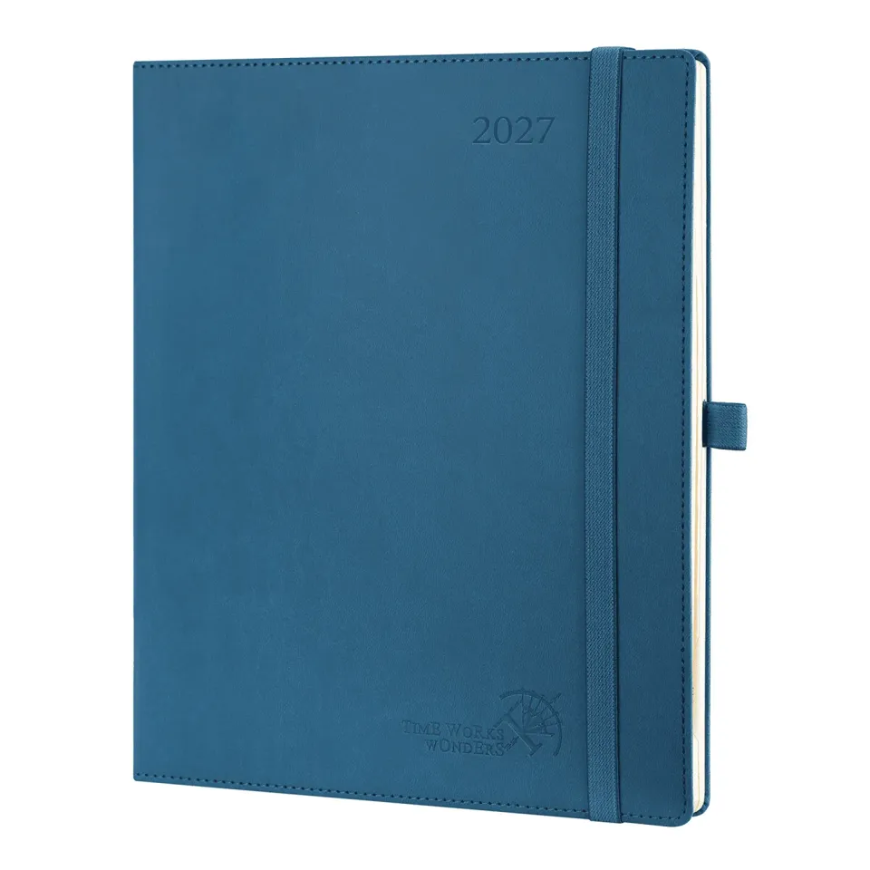 Poprun CELK7-27 agenda semainier 2027 bleu nuit 21,6x26,7 cm