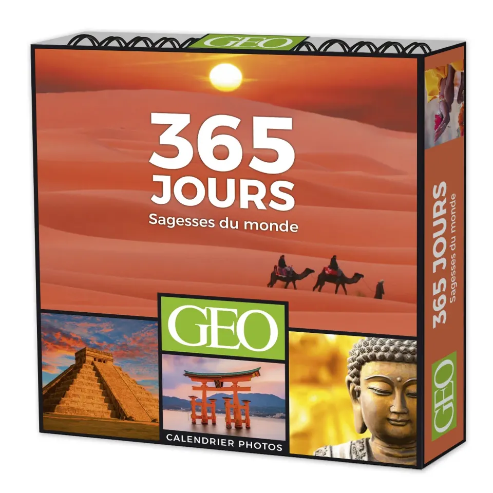 GEO 365 jours Sagesse du monde calendrier chevalet photos