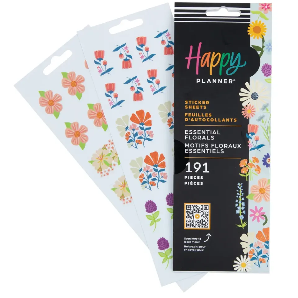 Happy Planner Essential Florals stickers fleurs 191