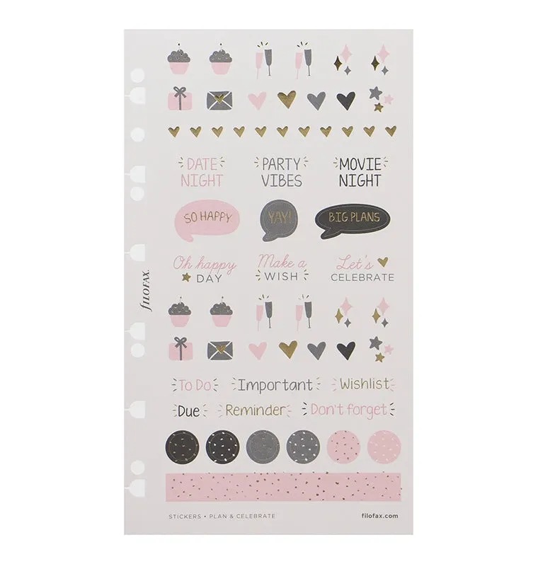Filofax Confetti stickers agenda A5 Personal repositionnables