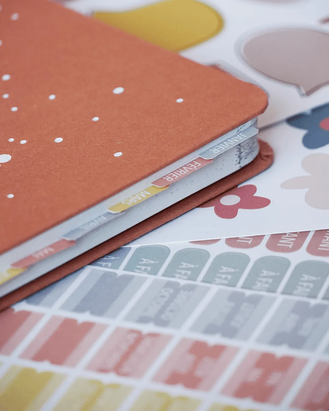 My365 stickers onglets mensuels 3 couleurs repositionnables