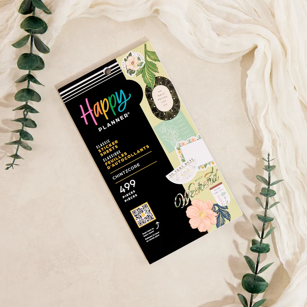 Happy Planner Chintzcore Flowers autocollants 30 feuilles 499 pièces