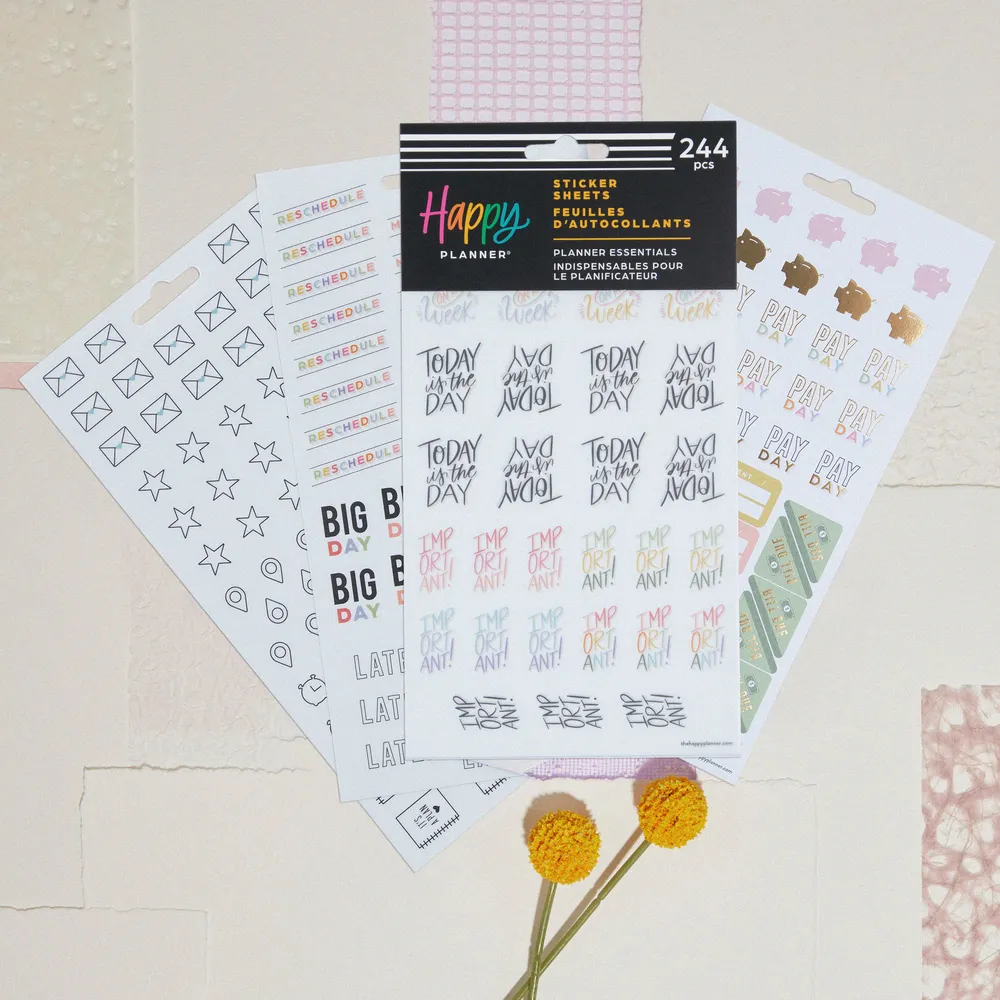 Happy Planner Essentials stickers agenda organisation x5