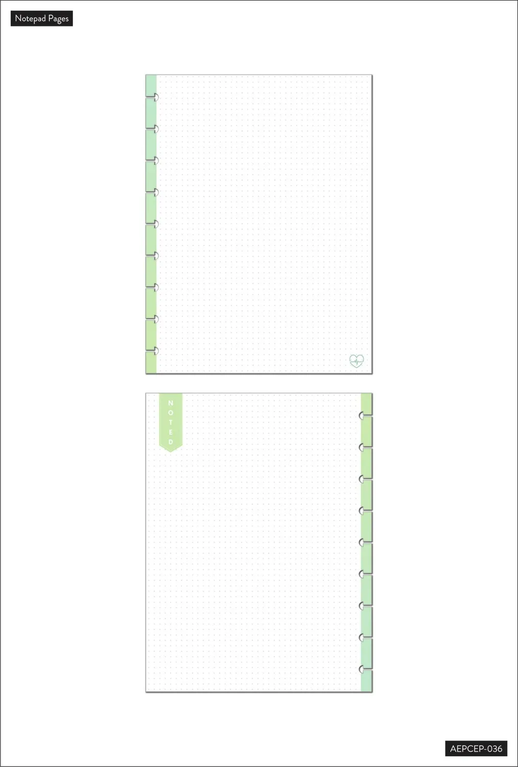 Happy Planner Reach New Heights extension Classic fitness 50 pages