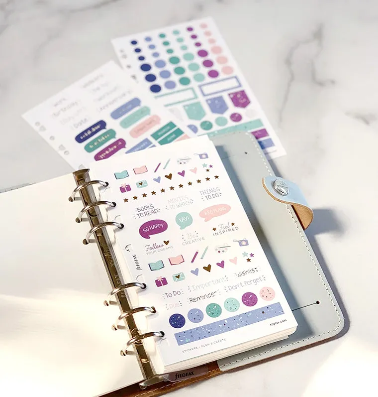 Filofax Expressions stickers repositionnables pastel doré