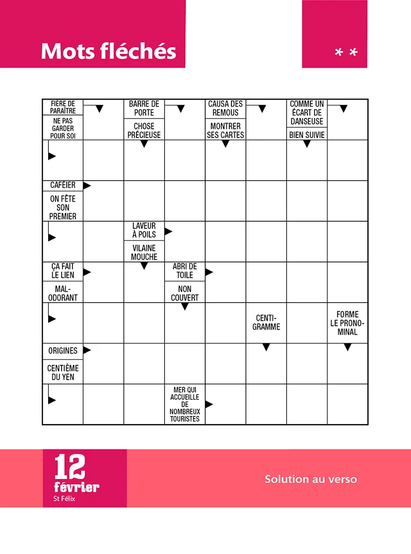 Frigobloc Jeux de lettres calendrier 365 jours à bloc grille