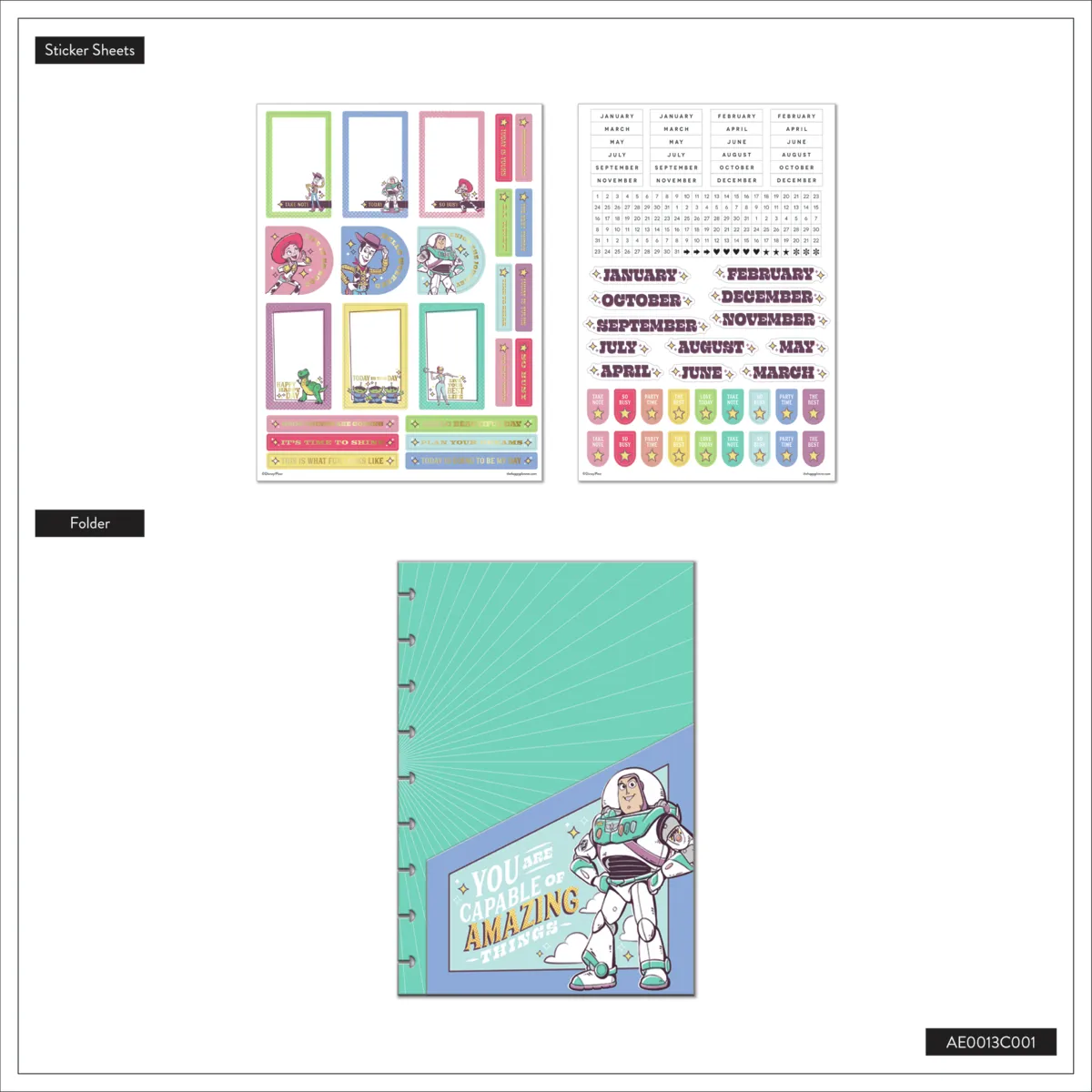Happy Planner Toy Story 30 ans extension Classic 4 mois