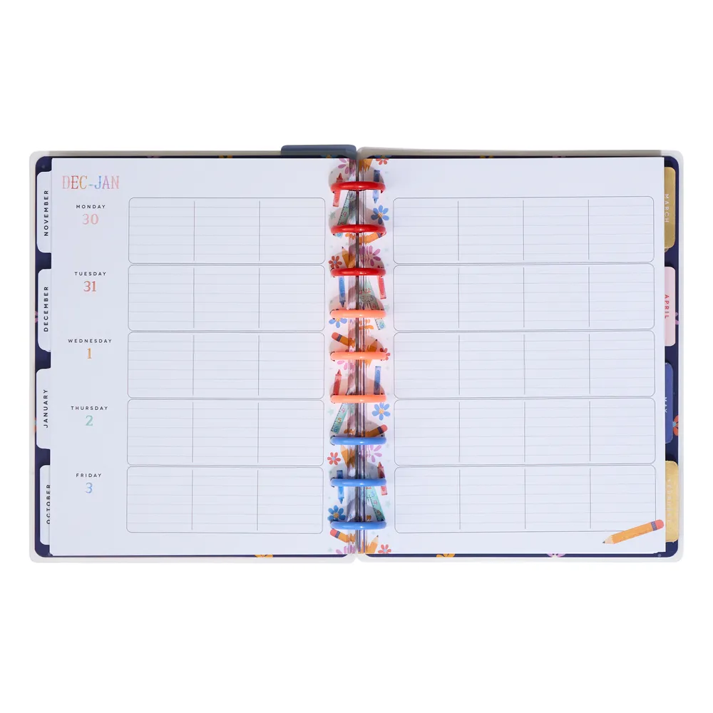 Happy Planner Classroom Brights Teacher agenda enseignant 12 mois