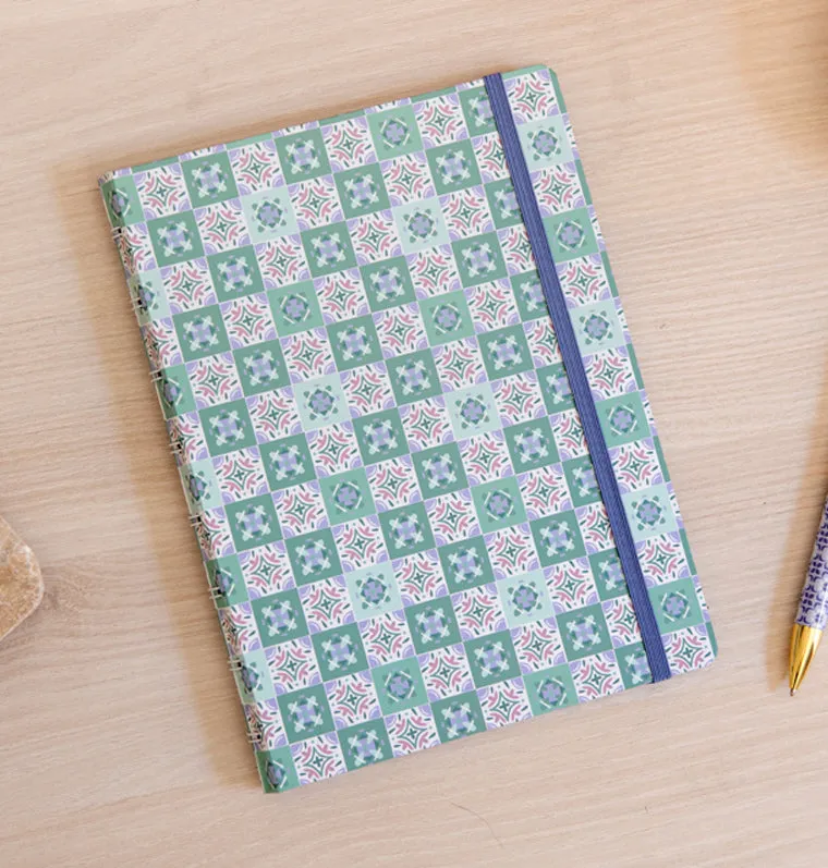 Filofax Mediterranean carnet A5 Mint rechargeable ligné
