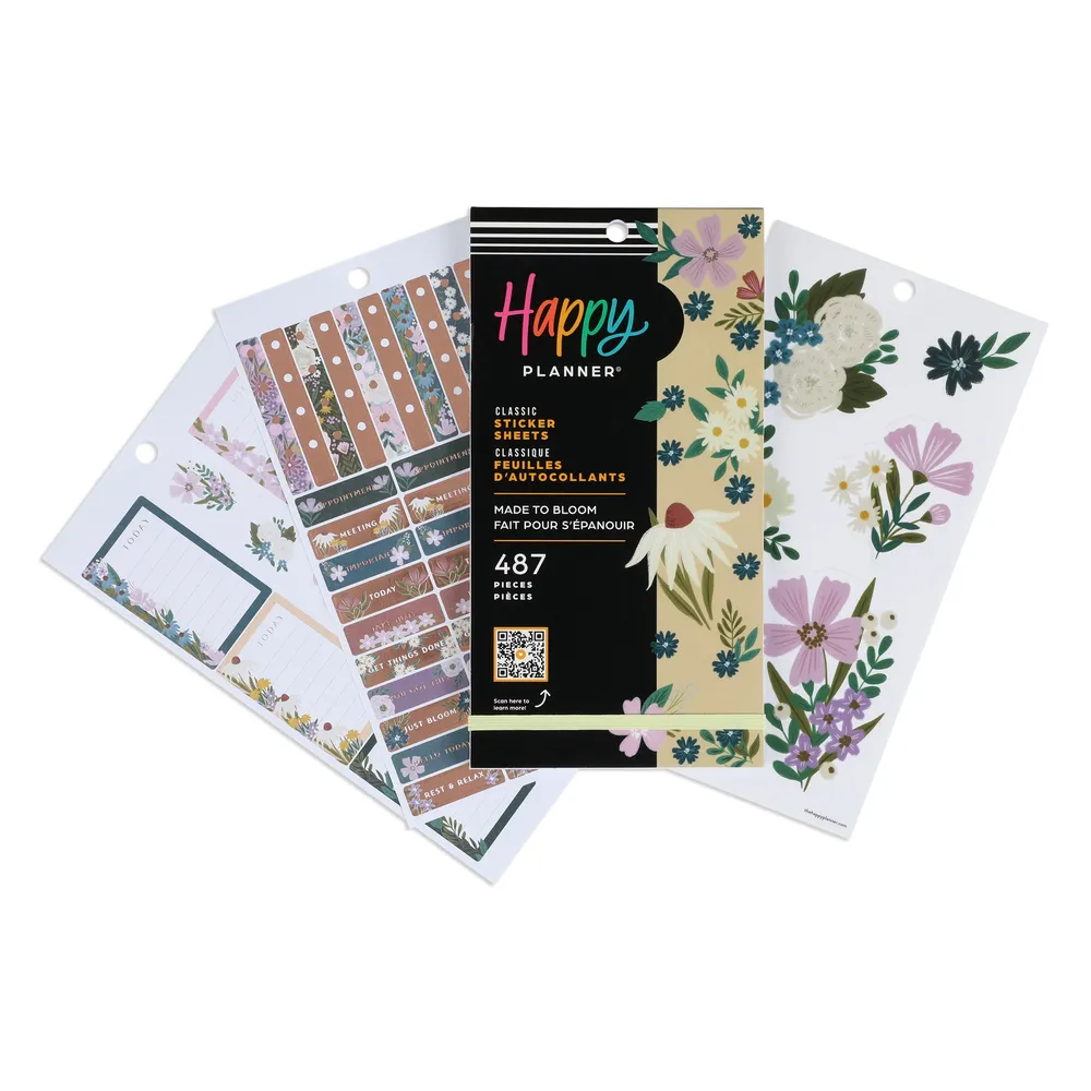 Happy Planner Made to Bloom Value Pack stickers floraux 487