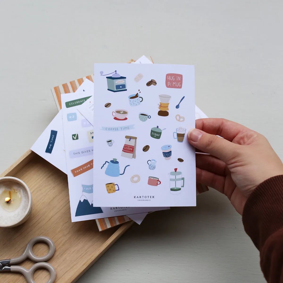 Kartotek Coffee Time stickers autocollants café