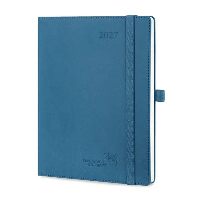 Poprun CELO7-27 agenda semainier 2027 16,5x21,6 cm bleu nuit