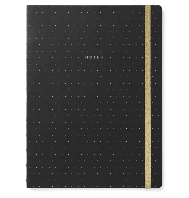 Filofax Moonlight carnet rechargeable A4 noir ligné