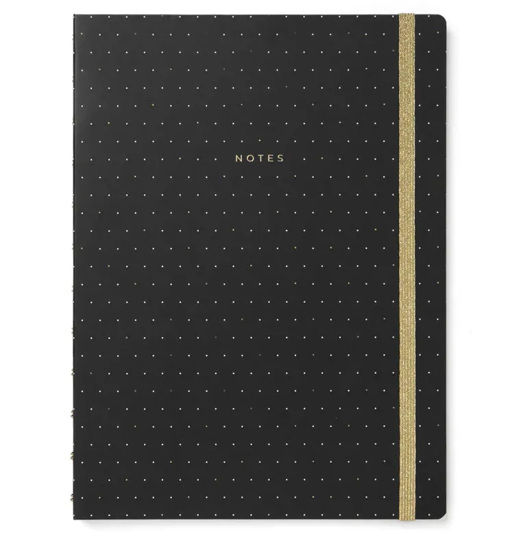 Filofax Moonlight carnet rechargeable A4 noir ligné