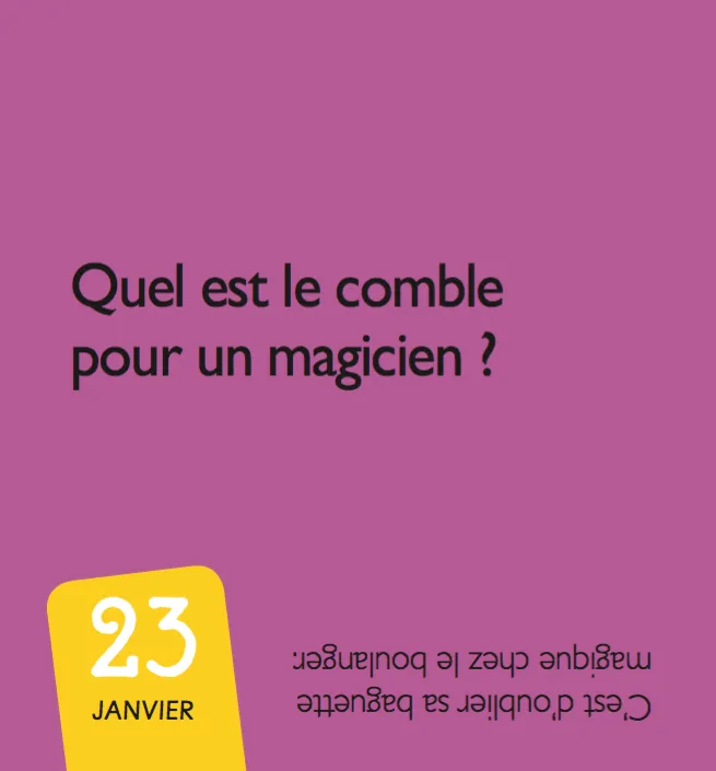 Frigobloc 365 devinettes délirantes mini calendrier enfant