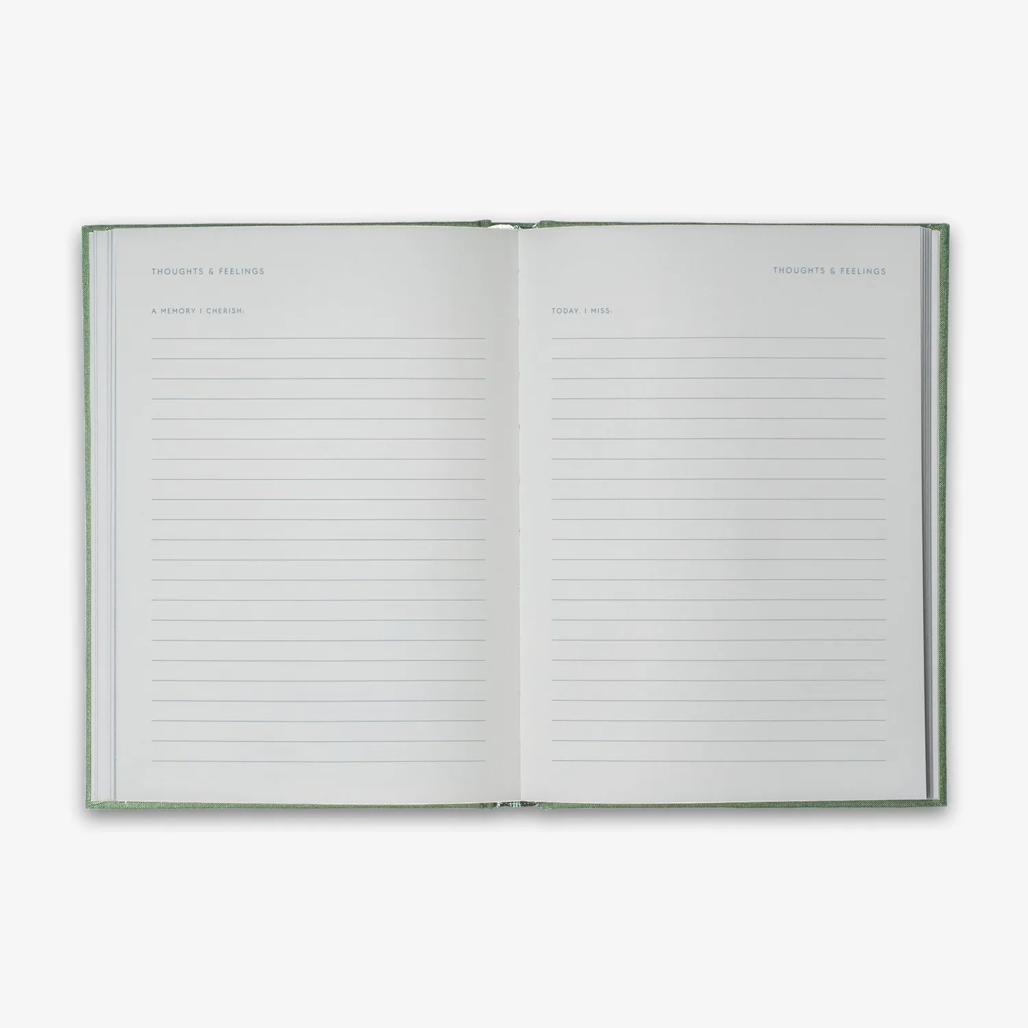 Kartotek Grief Journal carnet deuil vert sauge