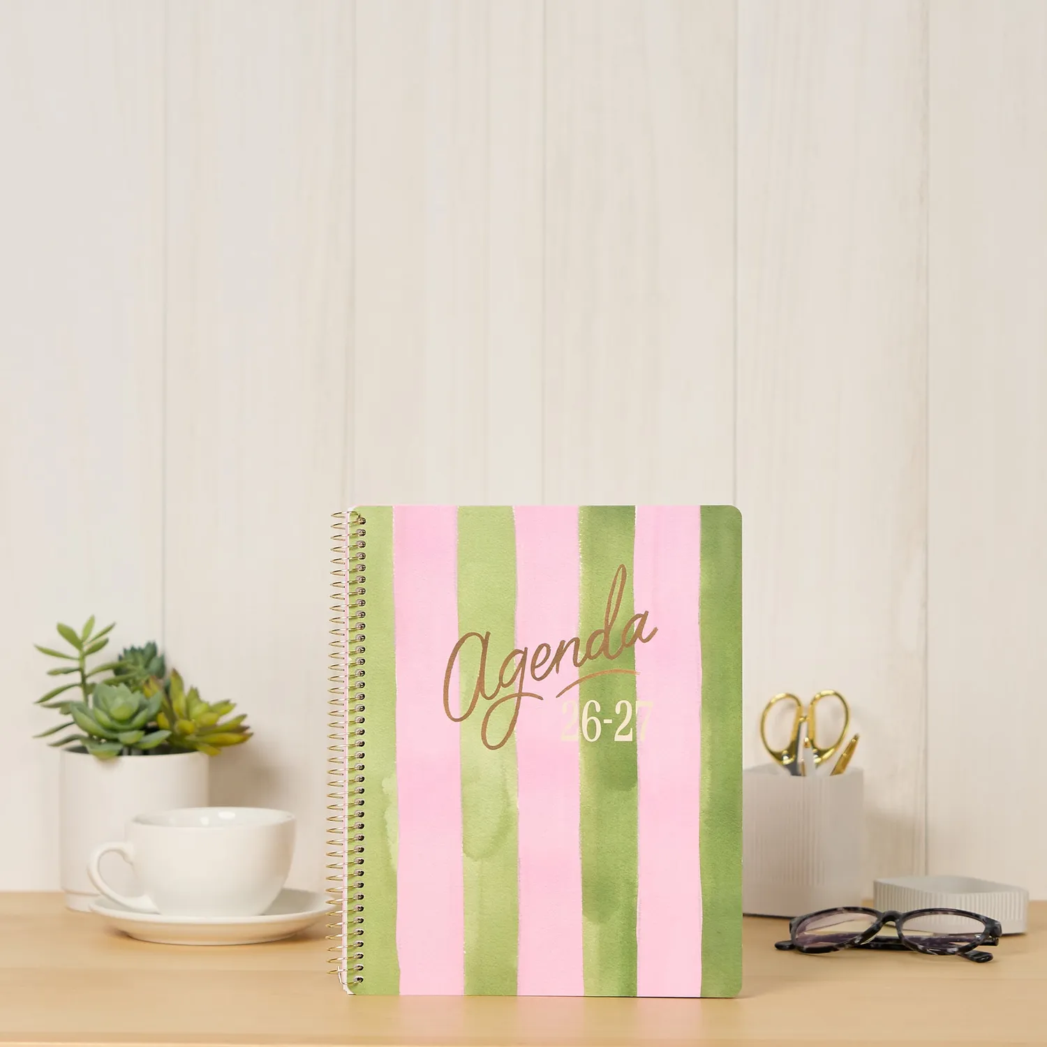 Happy Planner Go Big Beach Stripe agenda spiralé 15 mois