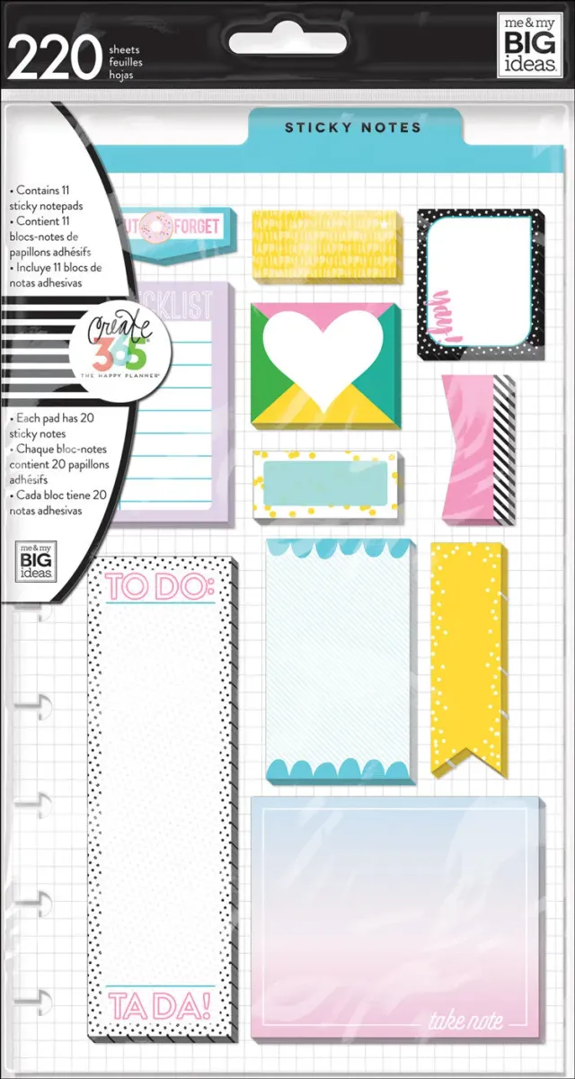 Happy Planner Classic notes autocollantes Donut Forget 220 feuilles