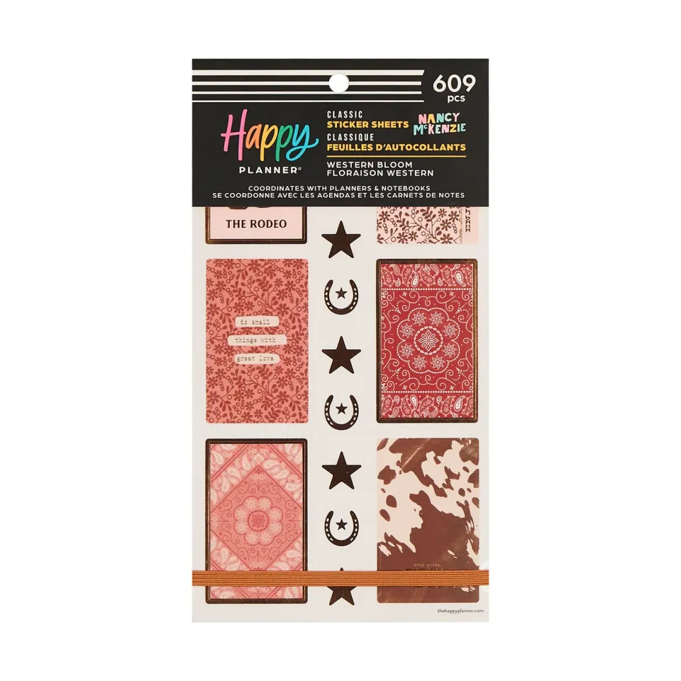 Happy Planner Western Bloom stickers value pack 30 western