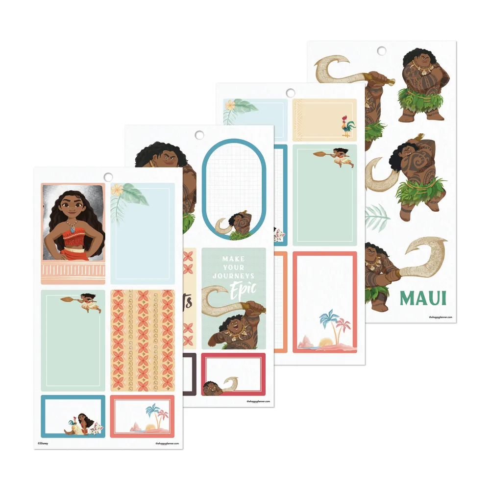 Happy Planner Disney Moana stickers big 335 pièces tropical