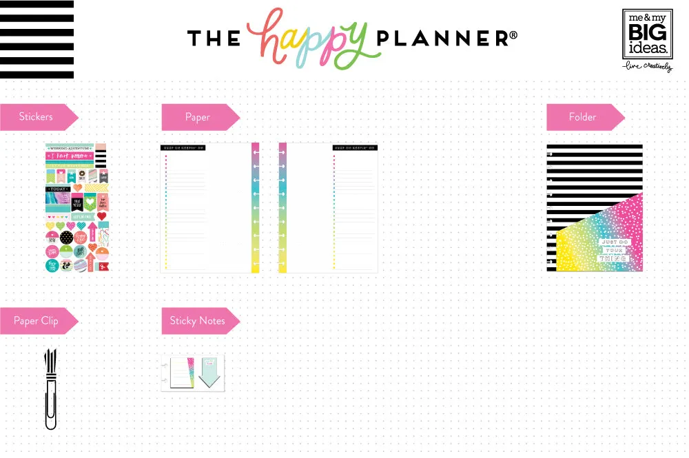 Happy Planner Just Do Your Thing Classic pack accessoires agenda