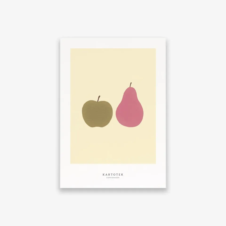Kartotek Apple and Pear carte A5 affiche pomme poire