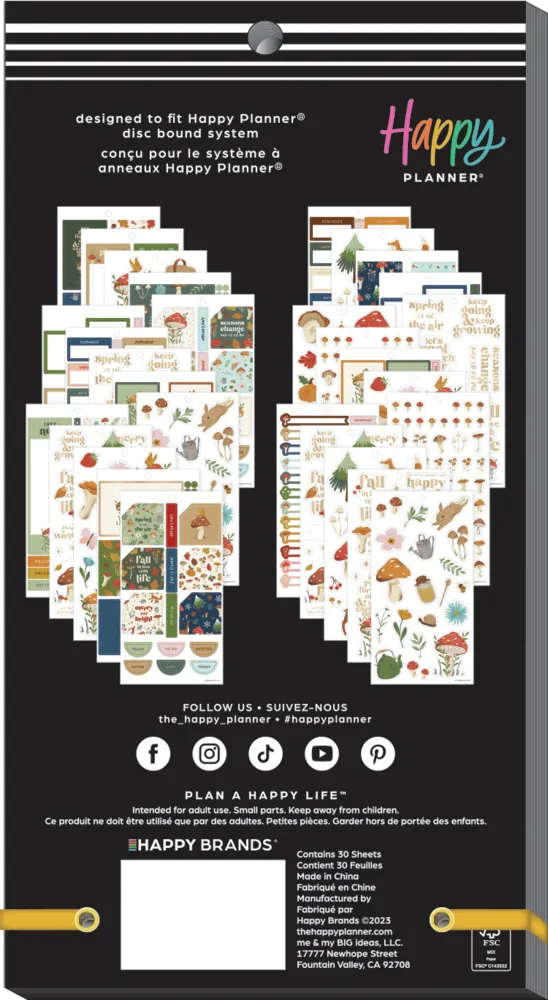 Happy Planner Woodland Seasons Big stickers 621 autocollants saisons