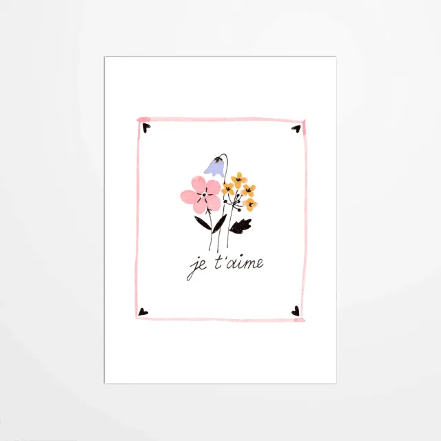 My365 Julie Adore Je t'aime carte postale amour