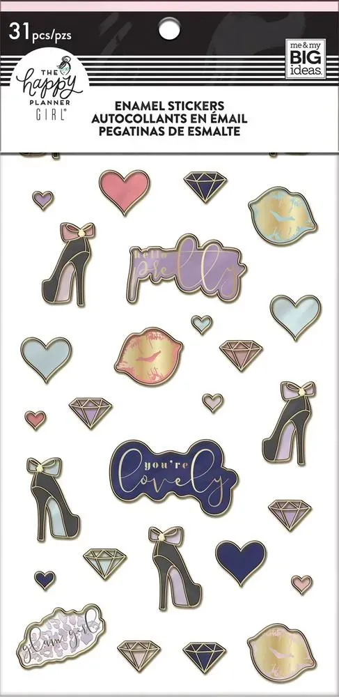 Me & my big ideas Happy Planner Glam Girl stickers relief 31