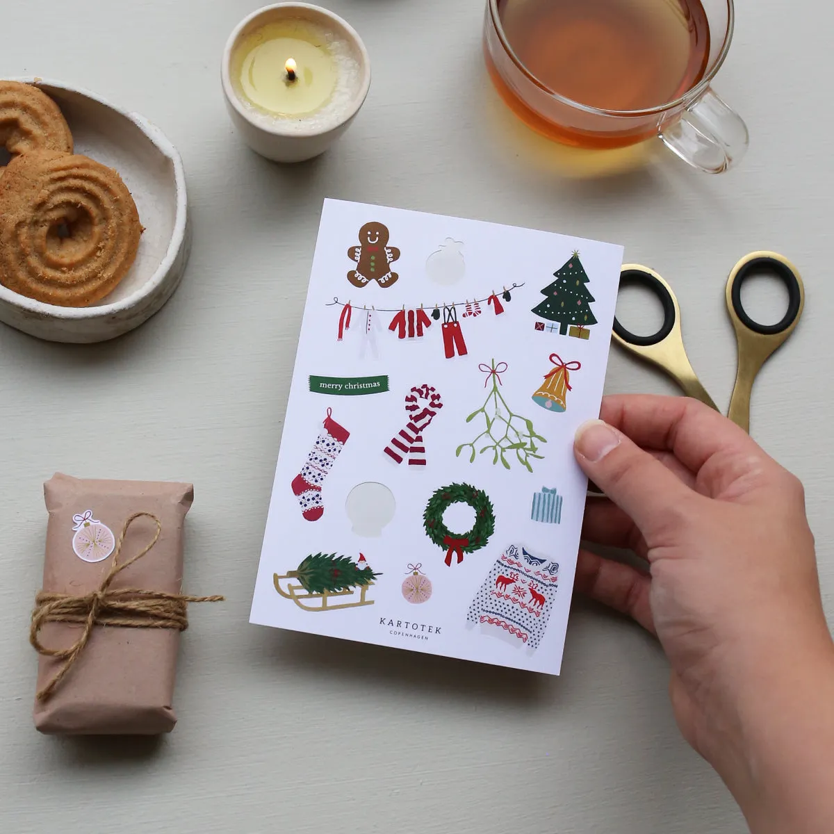 Kartotek Christmas stickers Noël