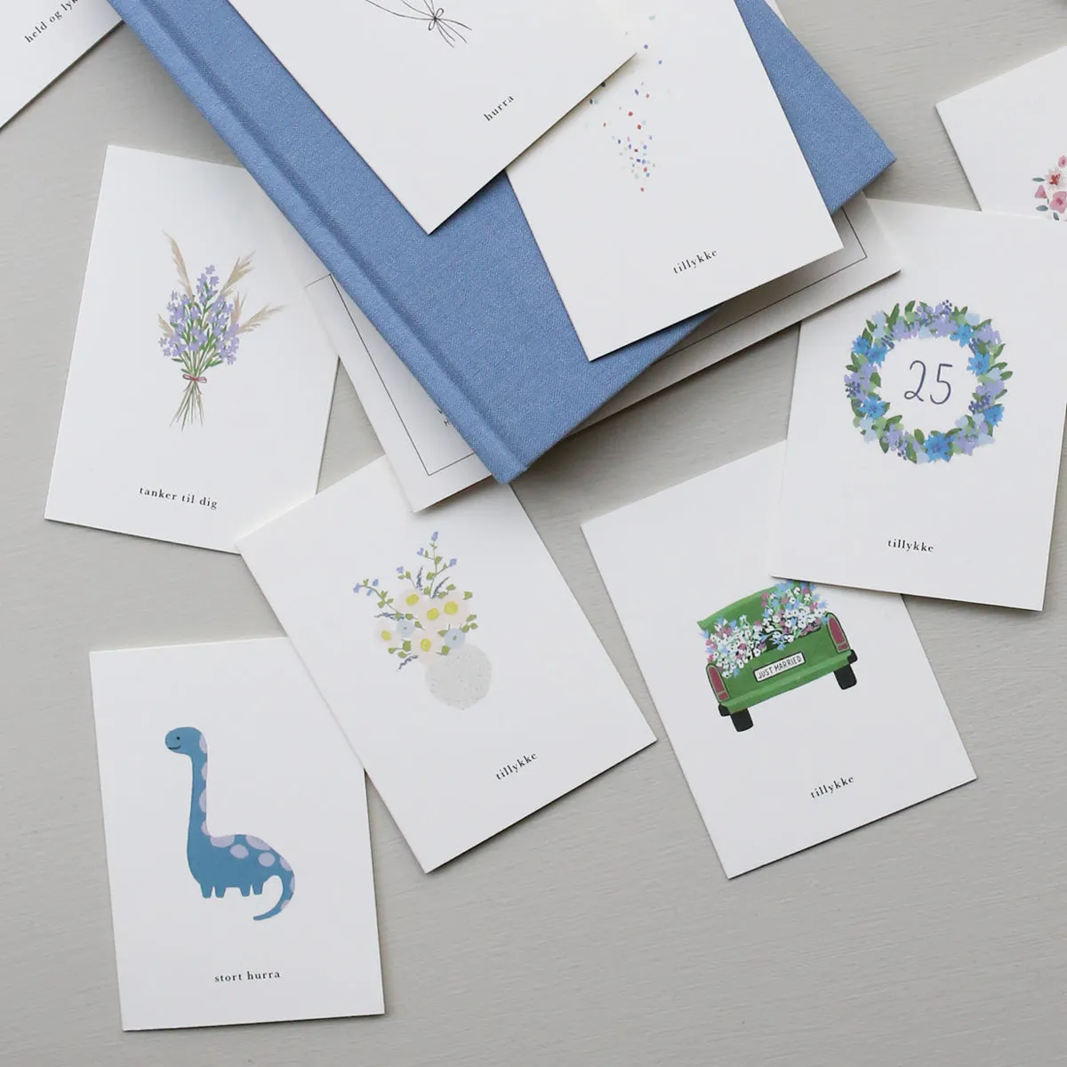 Kartotek Fødselsdagsblomster petite carte A7 anniversaire