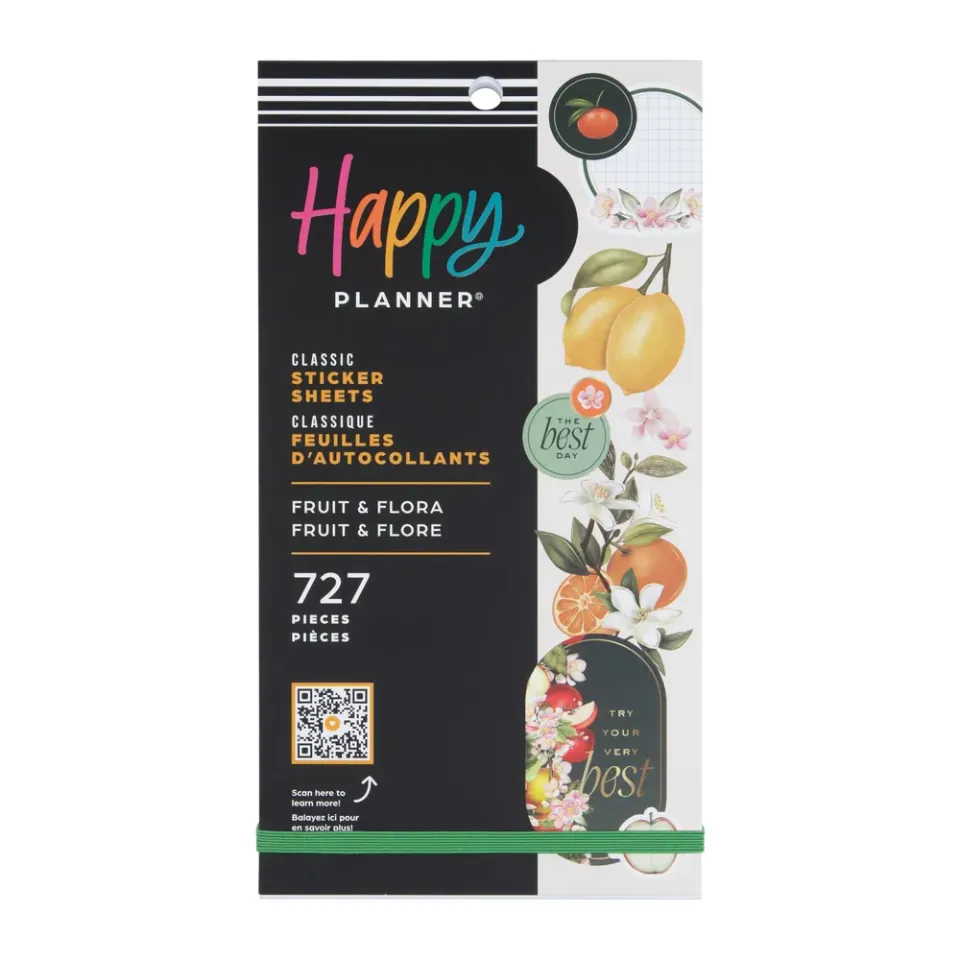 Happy Planner Fruit & Flora stickers 30 planches floral