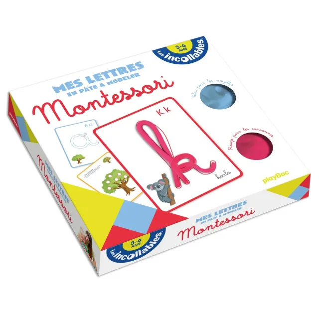 Frigobloc Incollables Montessori lettres pâte à modeler coffret