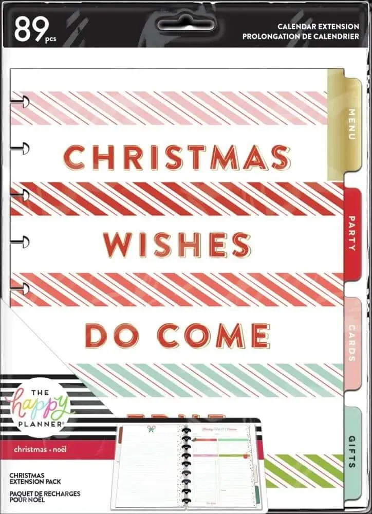 Happy Planner Christmas Planning Classic extension agenda Noël