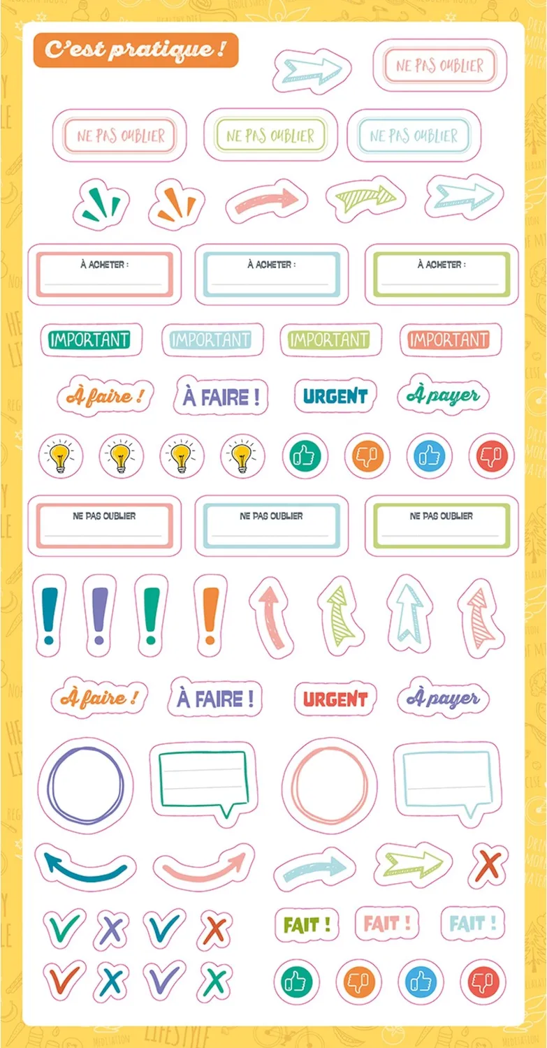 Frigobloc 600 stickers organisation familiale
