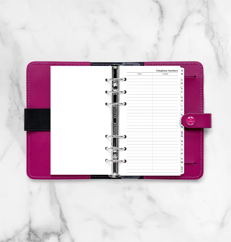 Filofax Classic répertoire A-Z Personal adresses anglais