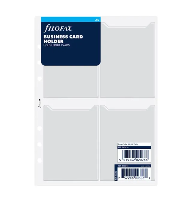Filofax Classic pochette cartes visite A5