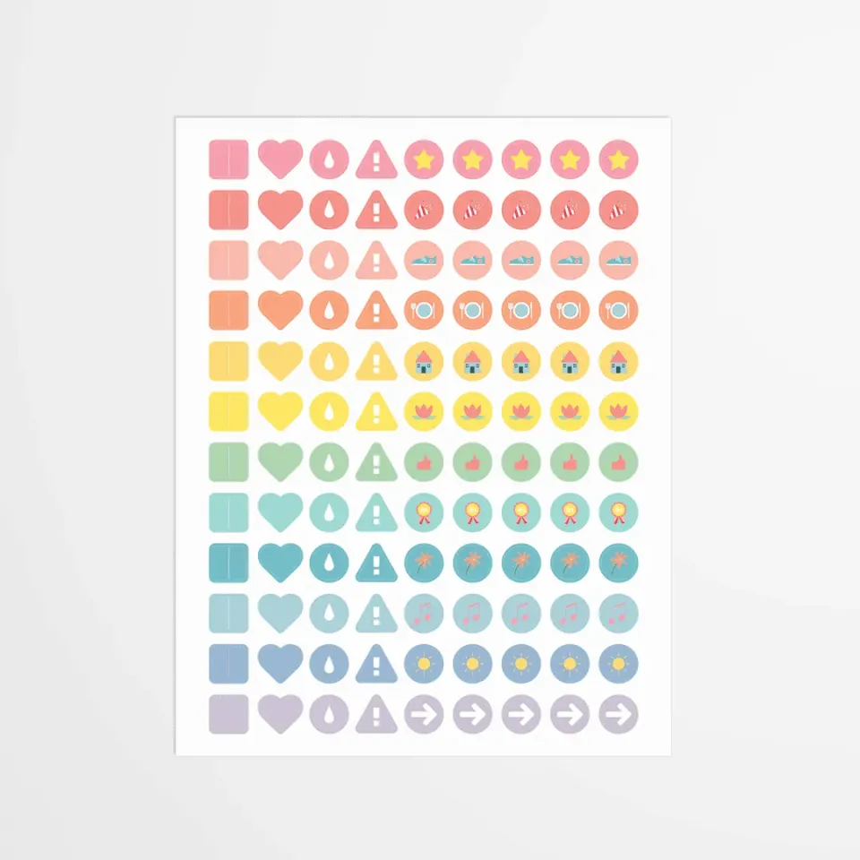 My365 Stickers pastels icones autocollants agenda