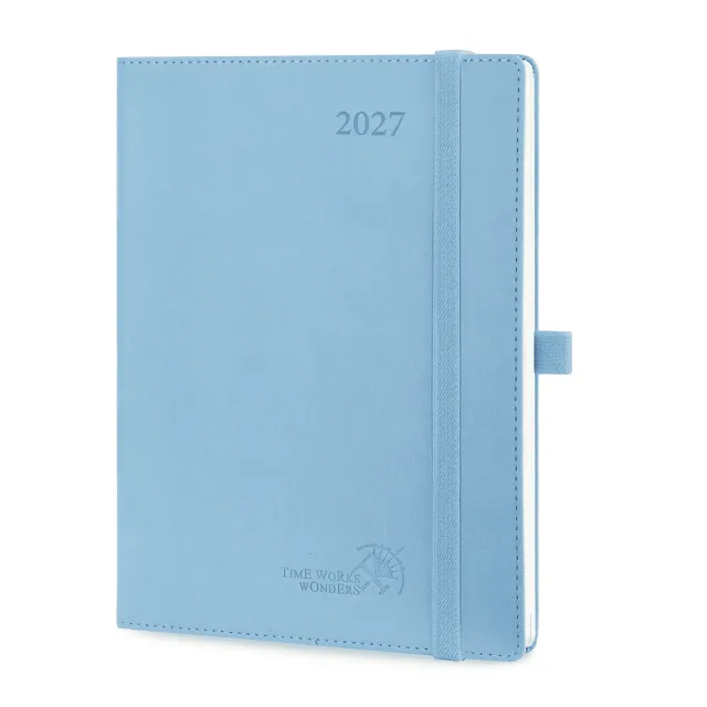 Poprun ACELO7-27 agenda semainier 2027 bleu moyen format