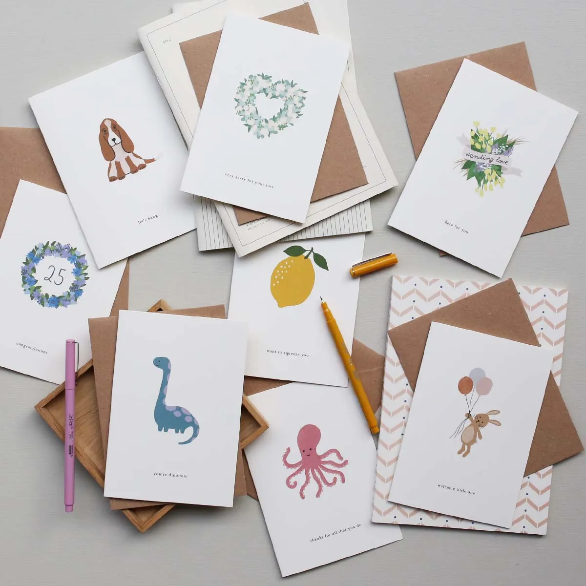 Kartotek Flower Heart carte condoléances avec enveloppe