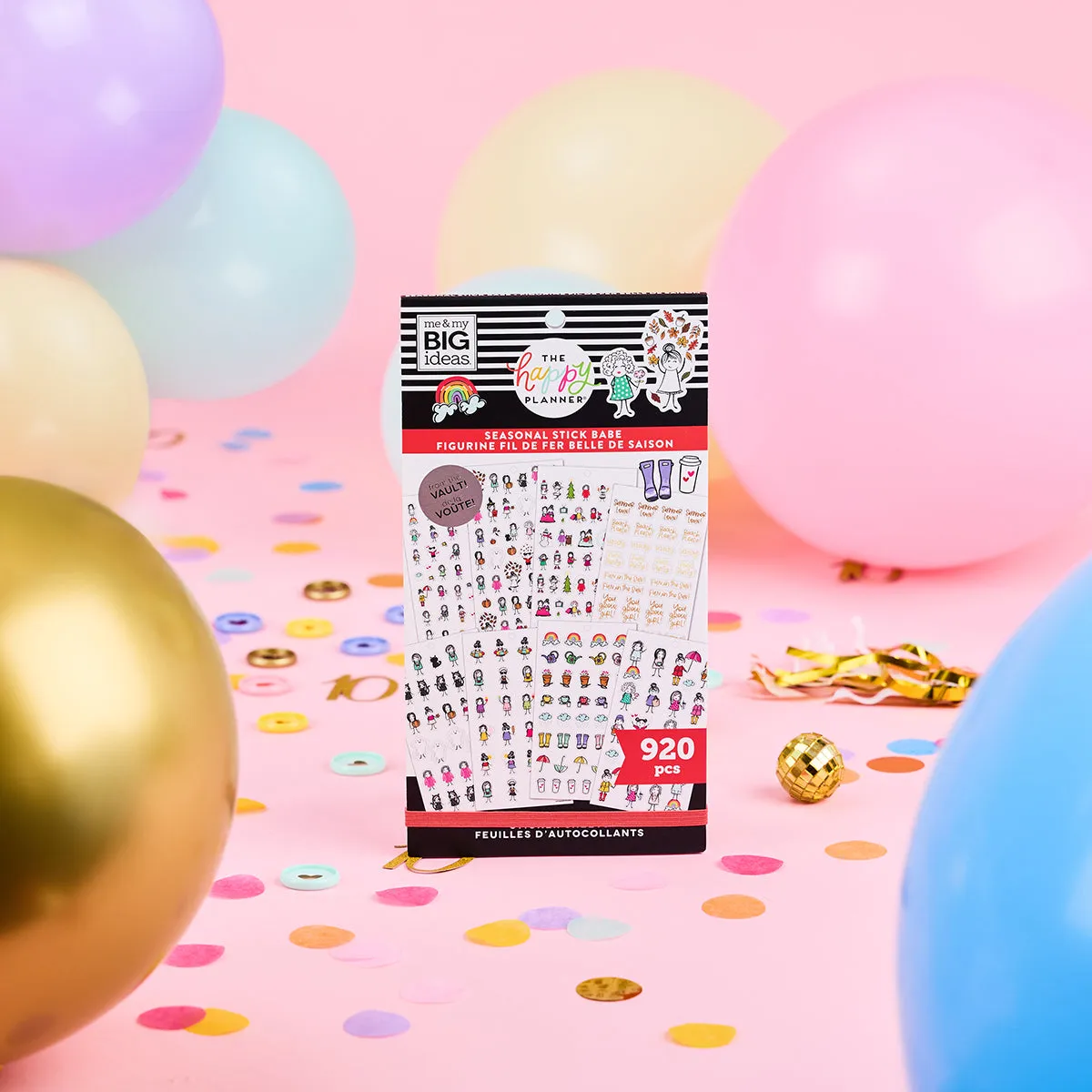 Happy Planner Golden Cheers bundle stickers 5 carnets + tote