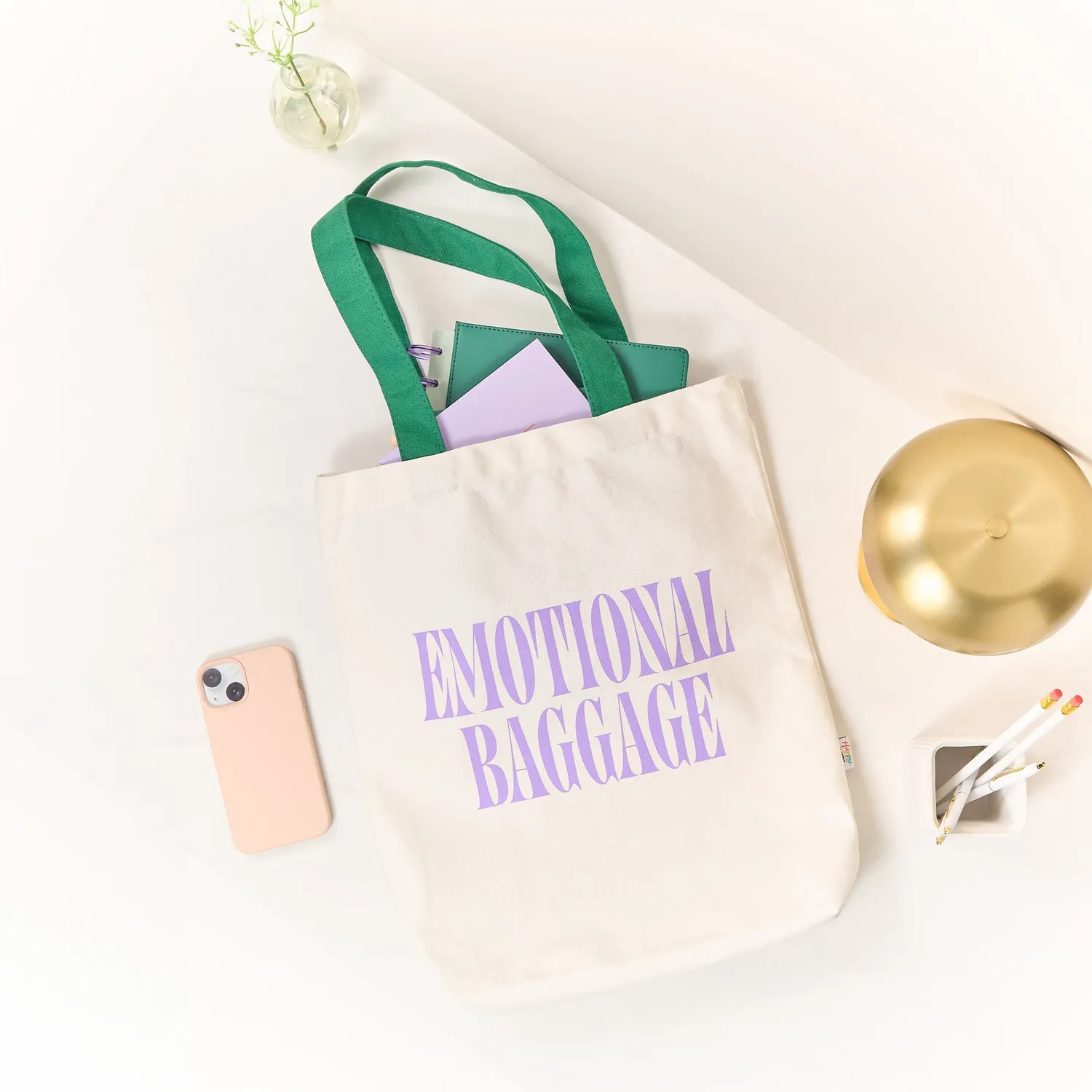 Happy Planner Current Mood Emotional Baggage sac cabas toile