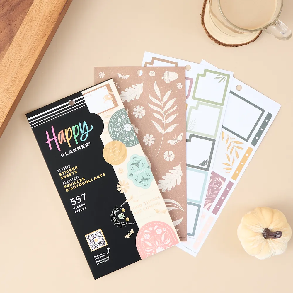Happy Planner Woodland Whispers carnet stickers Classic 557 nature