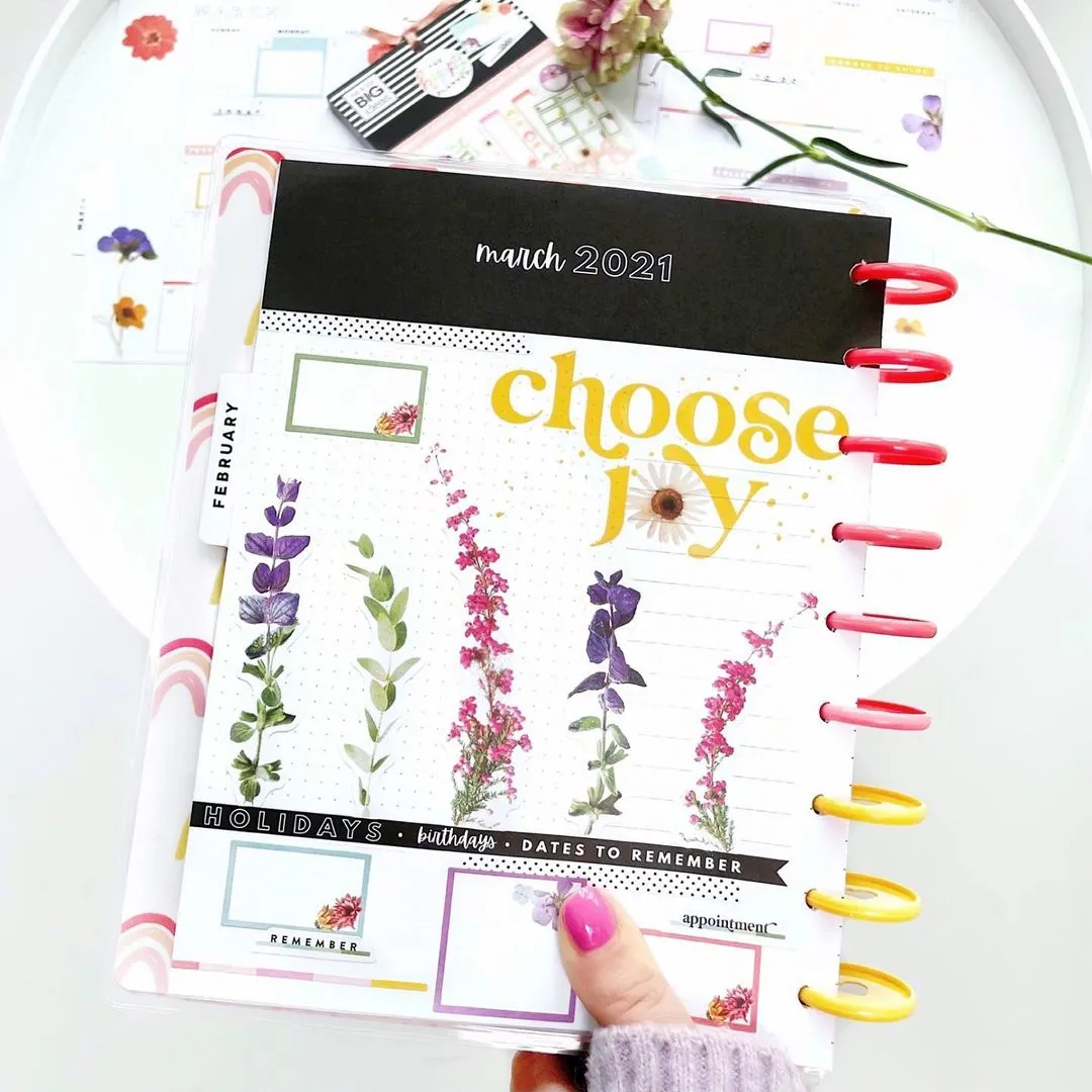 Happy Planner Pressed Florals stickers value pack 519
